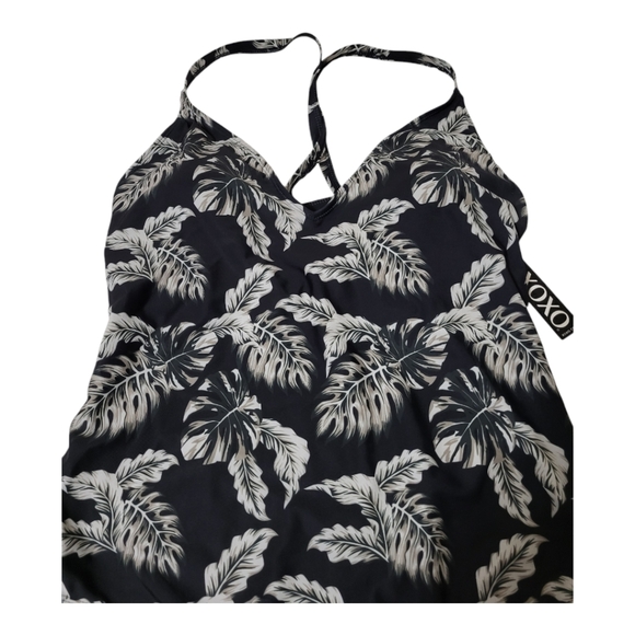 One Piece Women XOXO Bathsuit  Strappy Back Floral Print Low Back Cut - Picture 3 of 10